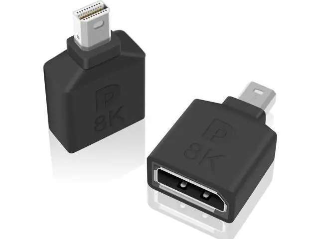 Main image of Mini Displayport to Displayport Adapter, 8k Mini DP to DP Adapter Bi-Directional Mini Displayport Male to Displayport Female Extention Adapter for Laptop PC TV Gaming Monitor, 2pack