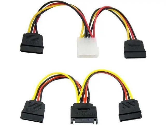 Alt view image 4 of 5 - 2Pack SSD Mounting Bracket 2.5 to 3.5 Adapter with SATA Cable and Power Splitter Cable,DIY 2.5" to 3.5" Internal SSD/HDD Mounting Kit (Red)