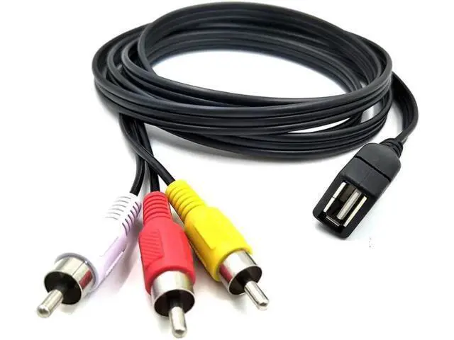 Alt view image 2 of 3 - USB to RCA Cable,3 RCA to USB Cable,AV to USB, USB 2.0 Female to 3 RCA Male Video A/V Camcorder Adapter Cable for TV/Mac/PC 5ft