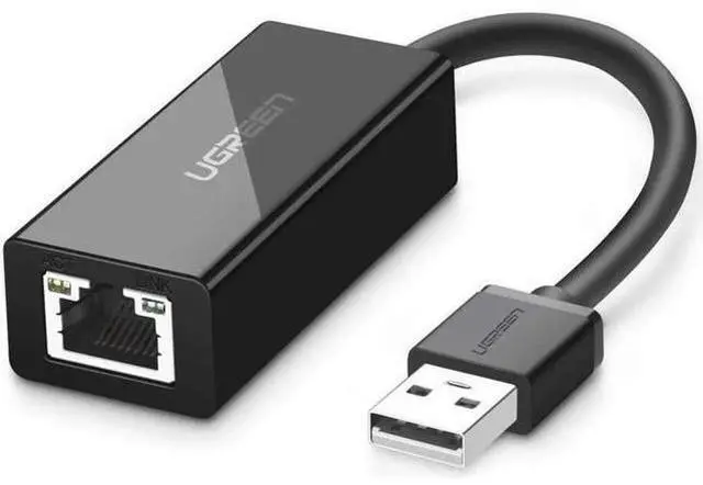 Main image of UGREEN Ethernet Adapter USB 2.0 to 10/100 Network RJ45 Lan Wired Adapter for Nintendo Switch, Wii, Wii U, Macbook, Chromebook, Windows 10, 8.1, Mac OS, Surface Pro, Linux ASIX AX88772 Chipset (Black)