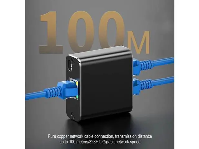 Alt view image 6 of 7 - Gigabit Ethernet Cable Splitter 1 to 2, RJ45 Splitter 1 in 2 Out hub, 1000Mbps Shielded Ethernet Splitter, Internet Cable 8P8C Extender Plug LAN Cable for Cat5, Cat5e, Cat6, Cat7,Cat8
