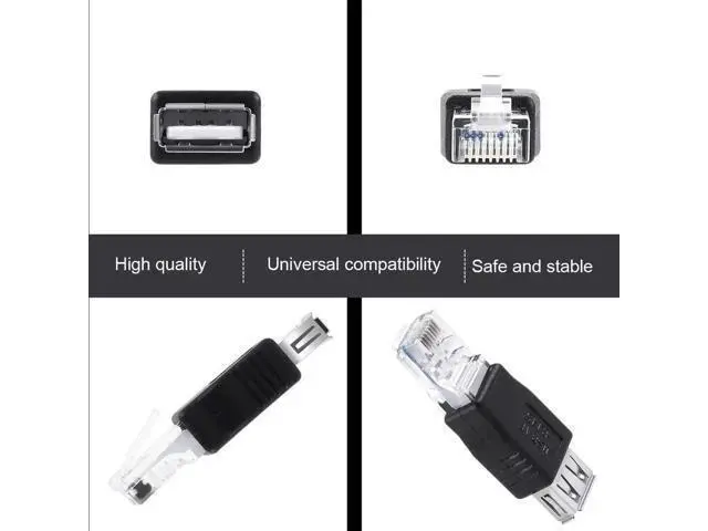 Alt view image 2 of 7 - 2 Pack Ethernet to USB Adapter, USB to Ethernet Adapter, RJ45 Ethernet Male to USB Female Converter, USB to RJ45 Connector for ADSL Modem, Router, Camera with Network Function