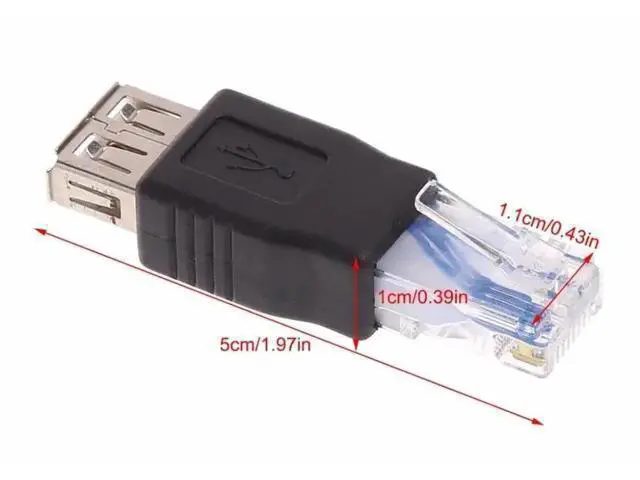 Alt view image 3 of 7 - 2 Pack Ethernet to USB Adapter, USB to Ethernet Adapter, RJ45 Ethernet Male to USB Female Converter, USB to RJ45 Connector for ADSL Modem, Router, Camera with Network Function