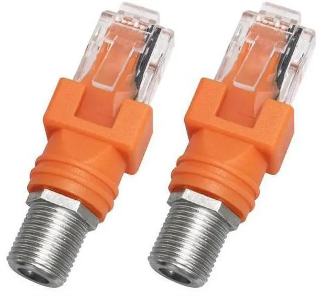 Main image of 2PCS RJ45 Converter Adapter Coaxial Barrel Coupler Adapter Connector Coax Straight Connector