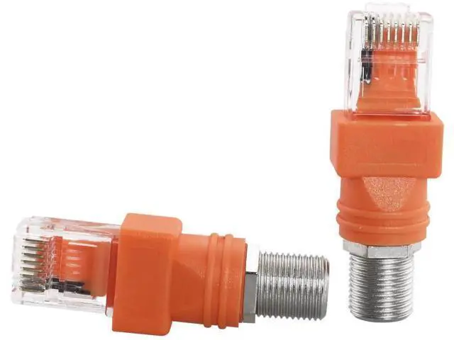 Alt view image 2 of 5 - 2PCS RJ45 Converter Adapter Coaxial Barrel Coupler Adapter Connector Coax Straight Connector