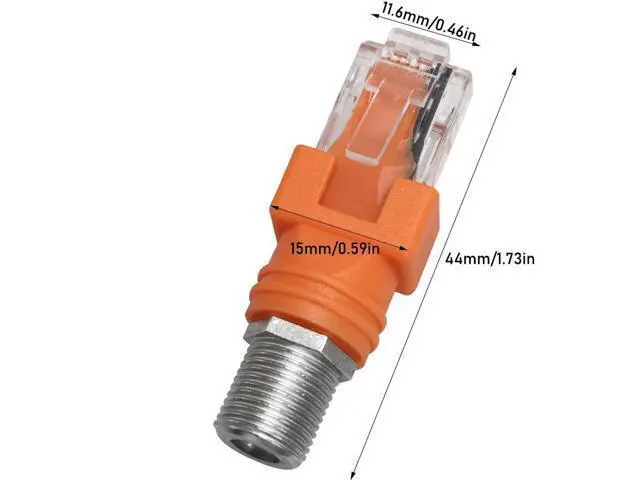Alt view image 5 of 5 - 2PCS RJ45 Converter Adapter Coaxial Barrel Coupler Adapter Connector Coax Straight Connector