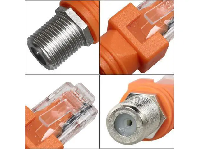 Alt view image 3 of 5 - 2PCS RJ45 Converter Adapter Coaxial Barrel Coupler Adapter Connector Coax Straight Connector