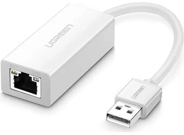 Main image of Ethernet Adapter USB 2.0 to 10/100 Network RJ45 Lan Wired Adapter for Nintendo Switch,Wii,Wii U,Macbook,Chromebook,Windows 10,8.1,Mac OS, Surface Pro, Linux ASIX AX88772 Chipset (White)