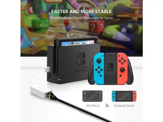 Alt view image 3 of 7 - Ethernet Adapter USB 2.0 to 10/100 Network RJ45 Lan Wired Adapter for Nintendo Switch,Wii,Wii U,Macbook,Chromebook,Windows 10,8.1,Mac OS, Surface Pro, Linux ASIX AX88772 Chipset (White)
