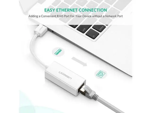 Alt view image 7 of 7 - Ethernet Adapter USB 2.0 to 10/100 Network RJ45 Lan Wired Adapter for Nintendo Switch,Wii,Wii U,Macbook,Chromebook,Windows 10,8.1,Mac OS, Surface Pro, Linux ASIX AX88772 Chipset (White)