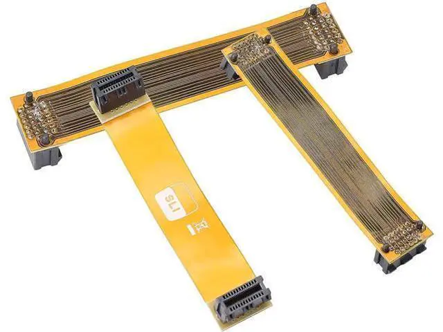 Alt view image 2 of 7 - SLI Bridge 2 Way,10cm 26pin Flexible Graphic Card PCI-e Connection Cable for Dual Nvidia GPUs Graphic Card Crossfire Interconnect - N Card