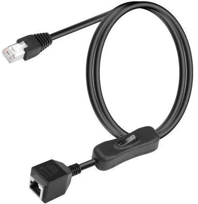 Main image of Cat6 Ethernet Cable with On/Off Switch High Speed RJ45 Male to Female Extension Cable with 304 Switch Cat6 Internet Network Cable,1M 3.3FT (Male to Female)
