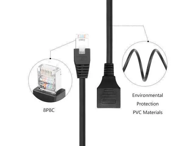 Alt view image 5 of 7 - Cat6 Ethernet Cable with On/Off Switch High Speed RJ45 Male to Female Extension Cable with 304 Switch Cat6 Internet Network Cable,1M 3.3FT (Male to Female)
