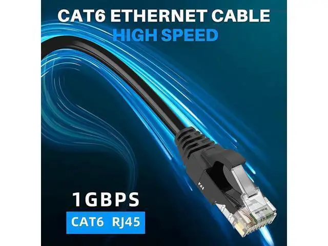 Alt view image 4 of 6 - Cat 6 Ethernet Cable 2 Ft-3 Pack,High Speed Short Patch Cables Internet Cables, Soft Flexible Cat6 RJ45 LAN Network Cable Cord Faster Than Cat 5e 5 Cable+15 Ties-Black+White+Blue