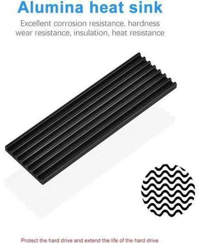 Alt view image 3 of 4 - M.2 2280 Heatsink, Double-Sided Heat Sink Alloy Aluminum NGFF NVME Cooling Sink with 4 Thermal Conductivity Silicone Pads M.2 SSD Cooler Set for 2280 M.2 SSD