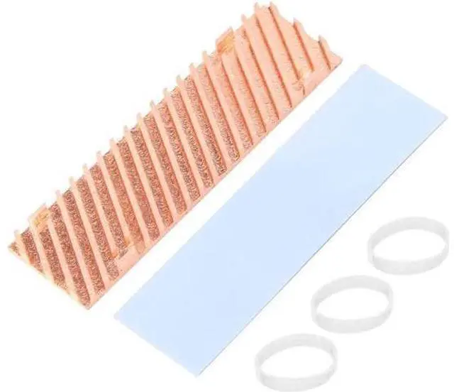 Alt view image 2 of 2 - FOR Ultra Thin Pure Copper Heatsink Cooler Heat Sink SSD Thermal Pad for M.2 2280 PCI-E NVME SSD 70X20X4mm