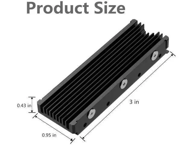 Alt view image 5 of 6 - M.2 2280 SSD heatsink, Double-Sided Heat Sink, with Thermal Silicone pad for PC / PS5 M.2 PCIE NVMe SSD or M.2 SATA SSD