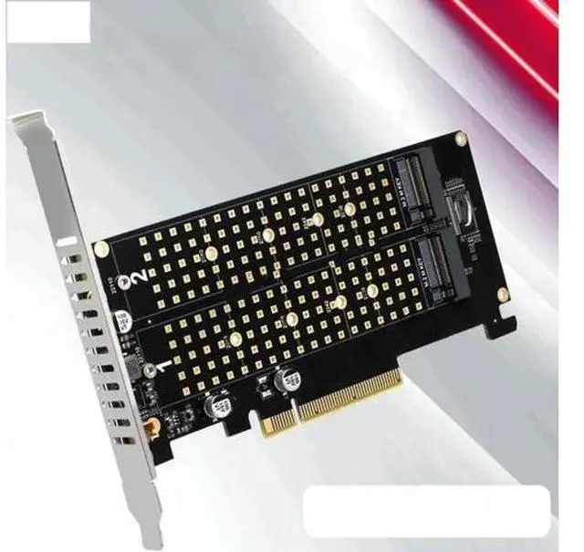 Main image of FOR Dual M.2 NVME to PCI Express X8 4.0 Raid Controller PCIE Split Card 2 Ports M2 NVME M KEY for 2230 2242 2260 2280 22110 NVME SSD