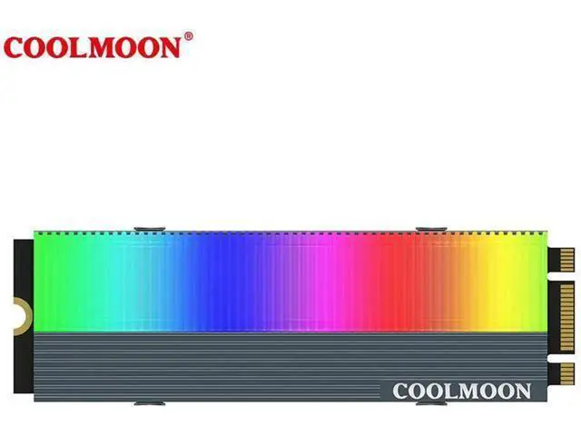 Alt view image 2 of 5 - Colorful ARGB M2 SSD Heatsink 5V 3Pin NVME NGFF M.2 2280 Solid State Drive Hard Disk Cooling Radiator Heat Sink Cooler Vest Aluminum Heat Sink with Thermal Pad