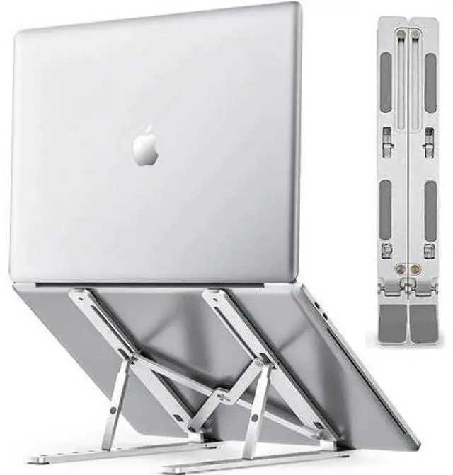 Main image of Laptop Stand for Desk, Laptop Riser,Aluminum Alloy Laptop Holder Compatible with 10-15.6 Inch MacBook PC-Notebook Tablet Laptops-Silver