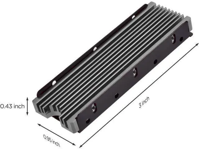 Alt view image 2 of 5 - M.2 2280 SSD Heatsink, PCIE NVME or SATA M.2 2280 SSD Double-Sided Heat Sink, M.2 SSD Heatsink for PS5/ PC, Support Samsung 990 980 Pro & WD Black SN770 SN850