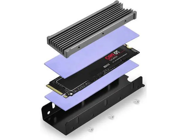 Alt view image 4 of 5 - M.2 2280 SSD Heatsink, PCIE NVME or SATA M.2 2280 SSD Double-Sided Heat Sink, M.2 SSD Heatsink for PS5/ PC, Support Samsung 990 980 Pro & WD Black SN770 SN850