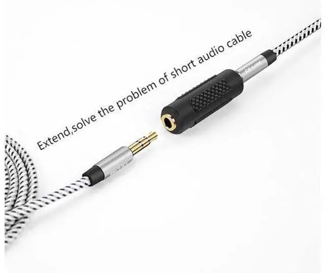 Alt view image 3 of 7 - 3.5mm Stereo Jack to 3.5mm Jack Adapter Female to Female Audio Connector Coupler Gold Plated for Stereo Cable Speaker & Headphone 2 Pack