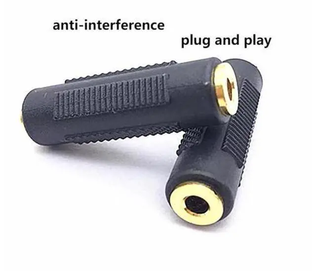 Alt view image 5 of 7 - 3.5mm Stereo Jack to 3.5mm Jack Adapter Female to Female Audio Connector Coupler Gold Plated for Stereo Cable Speaker & Headphone 2 Pack