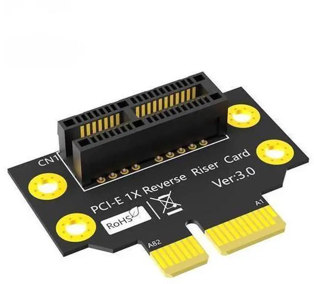 Alt view image 3 of 7 - PCI-e 1X 3.0 90 Degree Reverse Male to Female Riser Card for 1U Server (Installation Direction Towards CPU) (Height: 32cm)