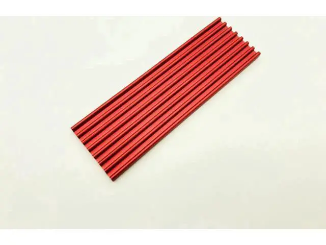Alt view image 3 of 3 - 5PCS M.2 Heatsink SSD Aluminium Alloy PCI-E NVMe M.2 2280 SSD Heatsinks Radiator PC Cooling Heat Dissipation Radiator Red Color