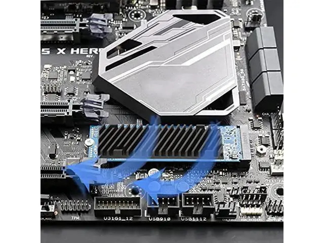 Alt view image 3 of 7 - M.2 Pci-E Nvme 2280 Ssd Heatsink Pure Copper Heat Sink,High Performance Ssd Radiator With Thermal Pad For Ps5/Laptop/Pc 2280 Ngff Solid State Disk Cooler(70X20X2Mm)