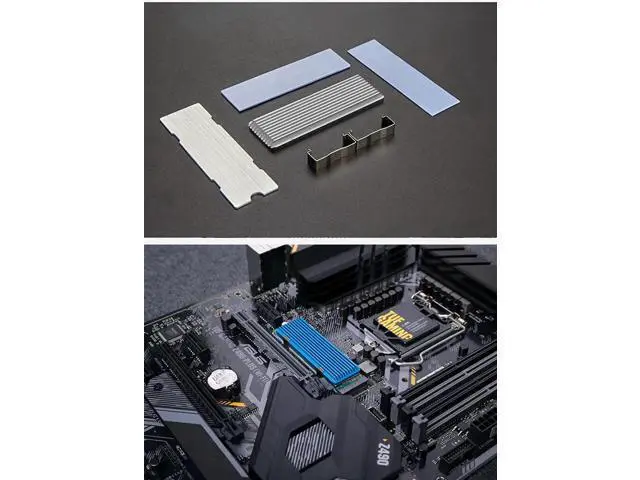 Alt view image 5 of 7 - M.2 heatsink 2280 SSD Heat Sink, Only Support Single-Sided 2280 M.2 SSD, with Thermal Silicone Pad for PS5 PCIE NVME M.2 SSD or NGFF SATA M.2 SSD Computer and PC, Silver