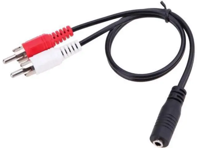 Alt view image 3 of 3 - Universal RCA Cable 3.5mm Jack Stereo Audio Cable Female to 2RCA Male Socket to Headphone 3.5 AUX Y Adapter for DVD Amplifiers