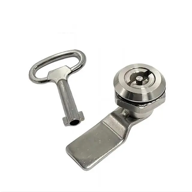 Main image of 1 Set Stainless Steel MS705 Tool Lock with Rotating Tongue Cam Lock 18mm Electric Cabinet Lock Keys(H10mm-Stainless)