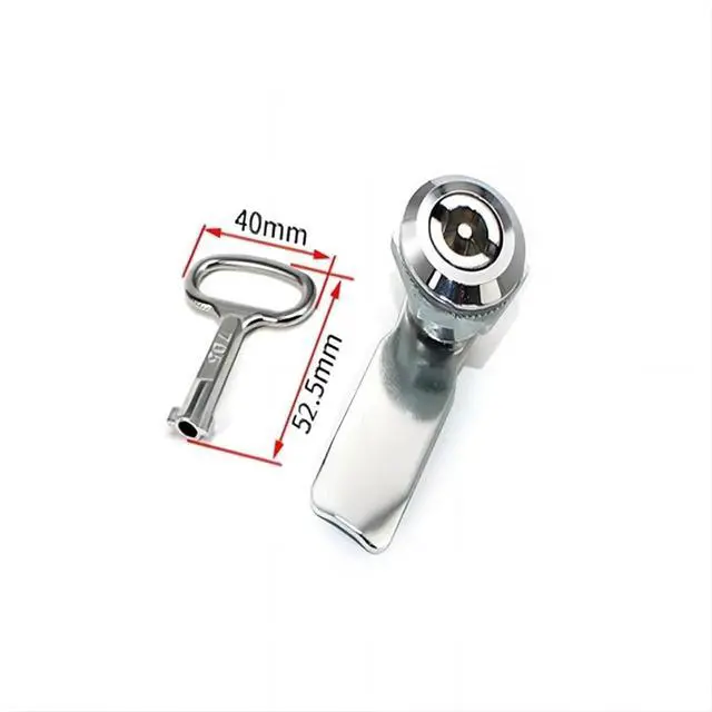 Alt view image 3 of 7 - 1 Set Stainless Steel MS705 Tool Lock with Rotating Tongue Cam Lock 18mm Electric Cabinet Lock Keys(H10mm-Stainless)