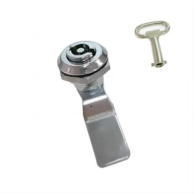 Alt view image 5 of 7 - 1 Set Stainless Steel MS705 Tool Lock with Rotating Tongue Cam Lock 18mm Electric Cabinet Lock Keys(H10mm-Stainless)