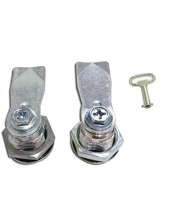 Alt view image 6 of 7 - 1 Set Stainless Steel MS705 Tool Lock with Rotating Tongue Cam Lock 18mm Electric Cabinet Lock Keys(H10mm-Stainless)