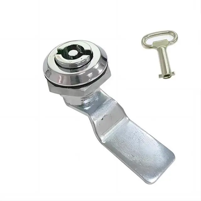 Alt view image 7 of 7 - 1 Set Stainless Steel MS705 Tool Lock with Rotating Tongue Cam Lock 18mm Electric Cabinet Lock Keys(H10mm-Stainless)