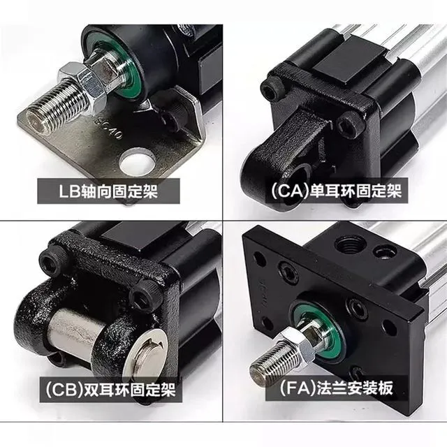 Alt view image 7 of 7 - Genuine SC/SU Cylinder Bracket Accessories F-SC32/40/50/63/80CA/CB/FA/LB Single Double Ear Base Flange Plate 1Pcs(CA-80)