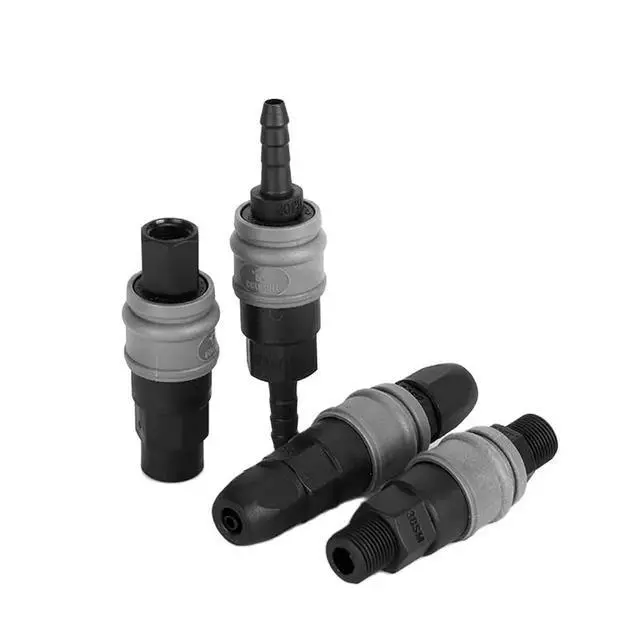 Alt view image 3 of 6 - Self-locking Quick Coupling Plastic Steel C type Pneumatic PU Tube Quick Coupling Accessories Gas Air Compressor Pump Fitting(SP PP,30 10PCS)