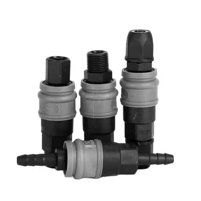 Alt view image 2 of 6 - Self-locking Quick Coupling Plastic Steel C type Pneumatic PU Tube Quick Coupling Accessories Gas Air Compressor Pump Fitting(SP PP,30 10PCS)