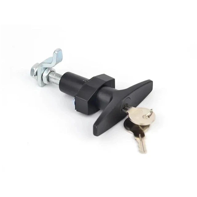 Alt view image 6 of 7 - MS309 T Shape Cam Lock Equipment Compression Type Rotary Lock Switch Industrial Cabinet Lock 1Pcs(MS309 B no Key)