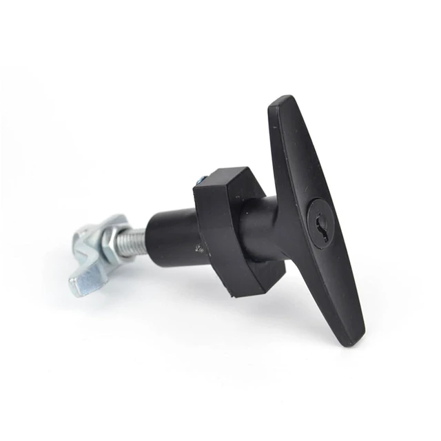 Alt view image 5 of 7 - MS309 T Shape Cam Lock Equipment Compression Type Rotary Lock Switch Industrial Cabinet Lock 1Pcs(MS309 B no Key)