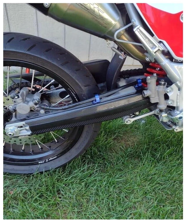 Alt view image 4 of 7 - Swingarm Guard Cover Left and Right Side Protection Kit Compatible with CRF250M CRF250L /Rally/ABS 2012-2020(Black)