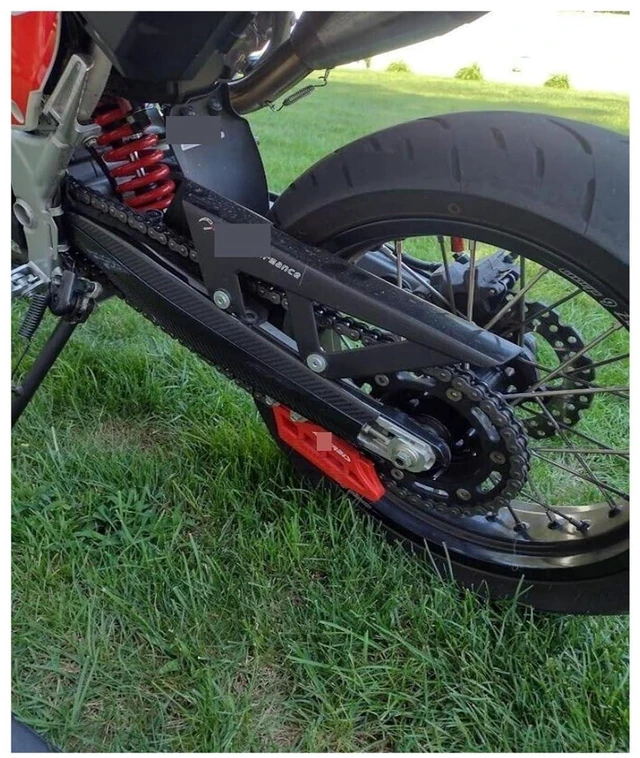 Alt view image 5 of 7 - Swingarm Guard Cover Left and Right Side Protection Kit Compatible with CRF250M CRF250L /Rally/ABS 2012-2020(Black)