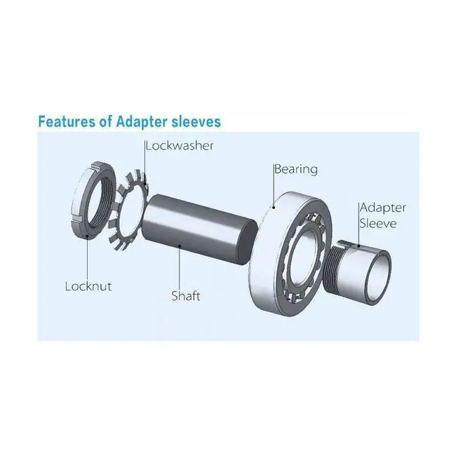 Alt view image 7 of 7 - WWBR 1PC Adapter Sleeves Metric Dimensions Withdrawal and Lock Nuts H305 H306 H307 H308 H309 H310 H311 H312 H313 Bearing Accessories (Size : H309)