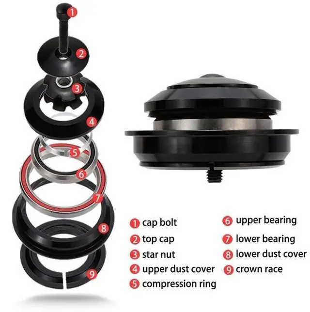 Alt view image 3 of 6 - WEIWEIBEIER 2Pcs Bike Headset Bearings MH-P08 30.15x41.8x6.5mm 45/45 ACB Road Angular Contact Bicycle Bearing ACB845