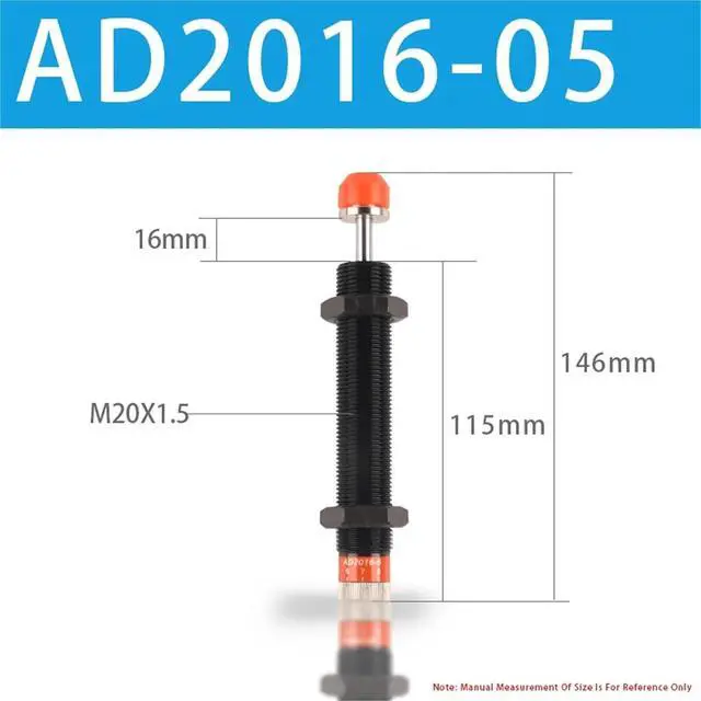 Alt view image 2 of 7 - AD Type AD1412/1416/2016/ 2020/2030/2540/3650/4250 Pneumatic Shock Absorber Air Cylinder Damper Oil Pressure Hydraulic Buffer(AD2016-5)