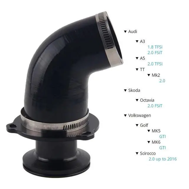 Alt view image 4 of 7 - K03 Turbo Outlet Muffler Delete Pipe Compatible For Vw Golf Compatible For Audi 1.8 2.0 Petrol Turbo (EA113 TFSI With K03 Turbo)(FMMD3R)