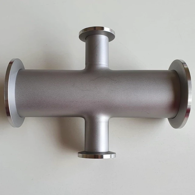 Alt view image 2 of 4 - 304 Stainless Steel Reducer Cross KF-50 to KF-40 Vacuum Fitting - ISO-KF Flange Adapter for High Vacuum Applications(KF-50 to KF-25)